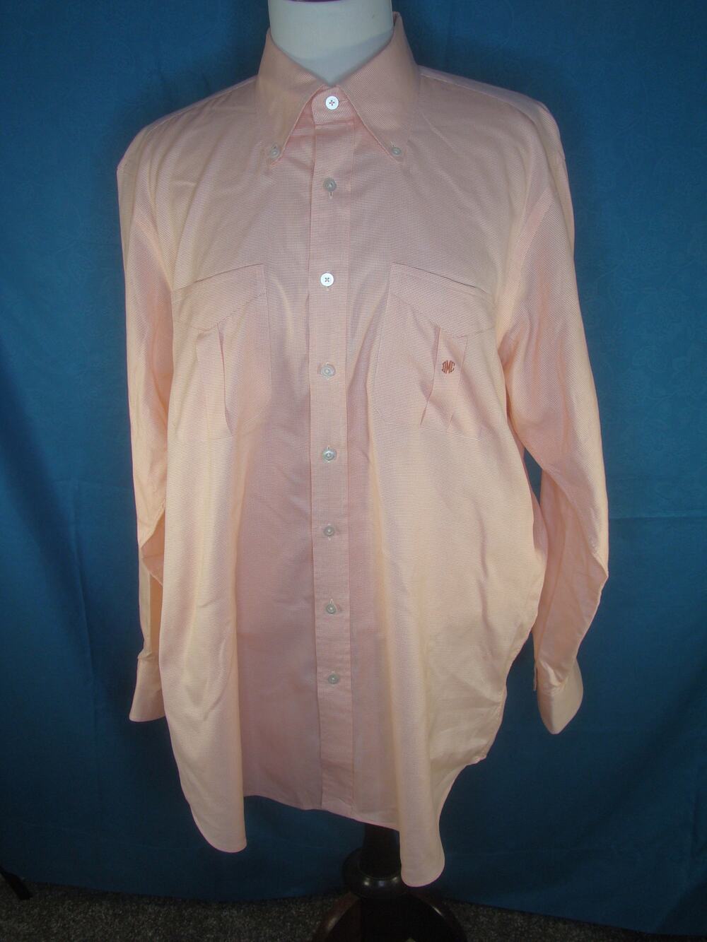 Hamilton Shirt Co Men’s Pima Twill in Orange Long Sleeve Dress shirt XXL-3XL